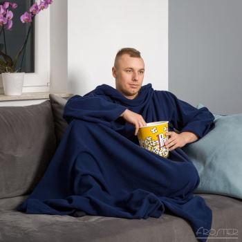 Deka s rukávy modrá
